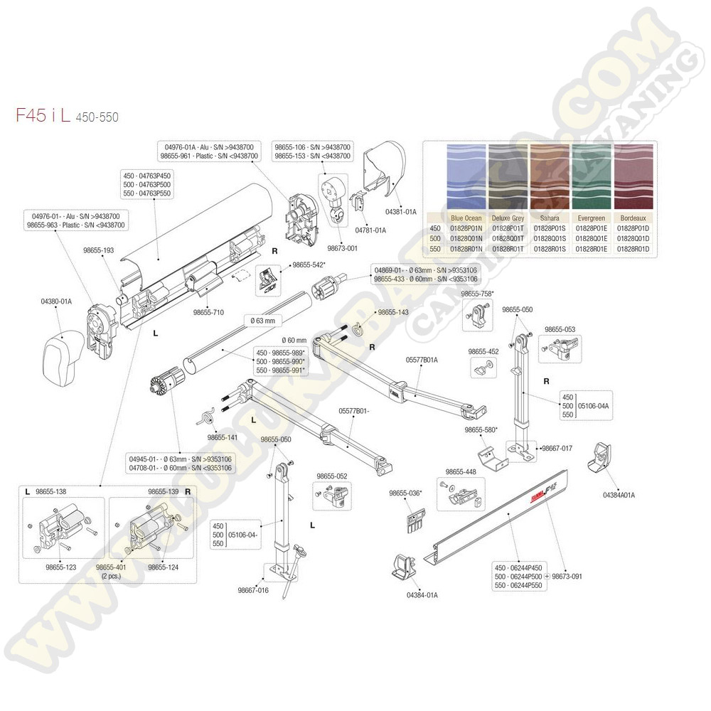 04380-01A Tapa Izq. F45IL Polar White