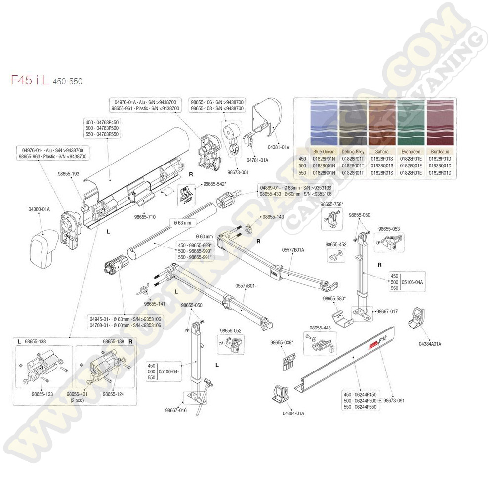 04381-01A Tapa Der. F45IL Polar White