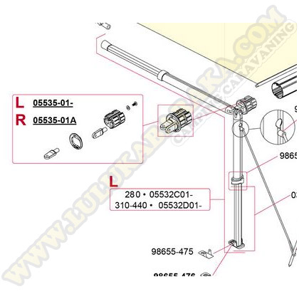 05535-01-. Disp.Final izq.rodillos CS/07 F35