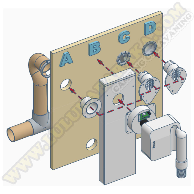 Secador de pelo a 12v Ixoo para autocaravanas, caravanas y camper