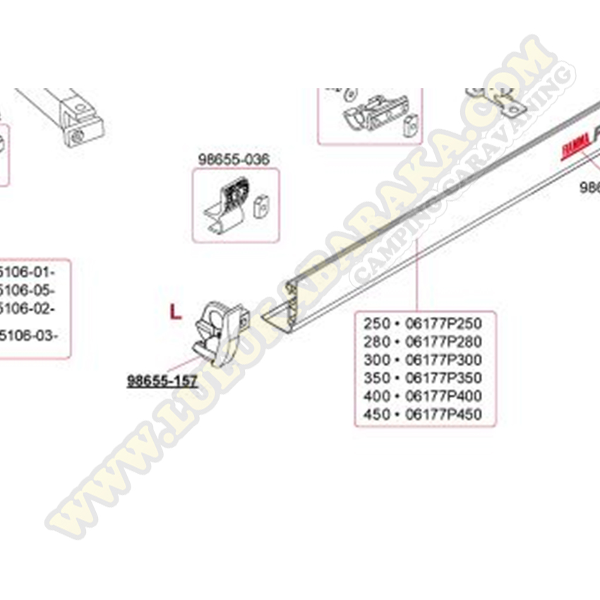 98655-157. Kit contratapa frontal izda F45Ti bca