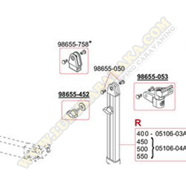 98655-452. Kit volantino pata toldo gris