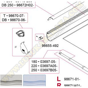 98655-492. Kit sujeción rafter F35 05 gris