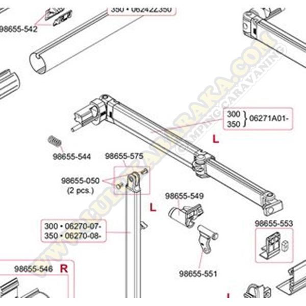 98655-549. Kit enganche pata izda. F45S