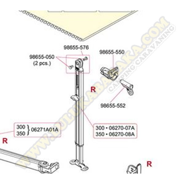 98655-550. Kit enganche pata dcha. F45S