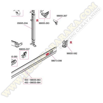 98655-582. Kit contratapa frontal dcha.F45L bca.