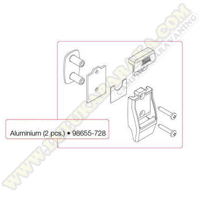 98655-728. Estribos de pared aluminio