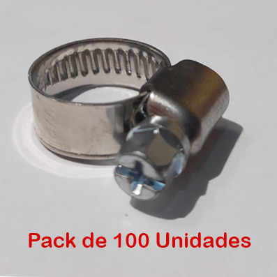 Abrazadera zincada conducciones agua (100 Unidades)