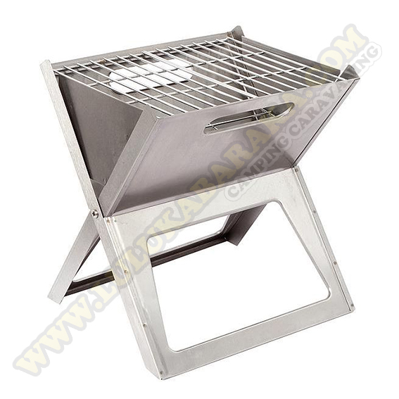 Barbacoa plegable inox.