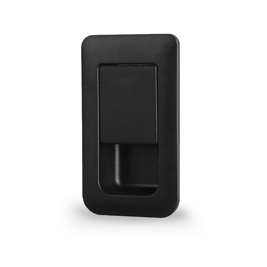 Cierre armarios rectangular negro