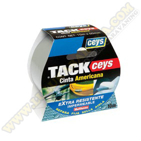 Tackceys cinta americana plata rollo 10mx50mm