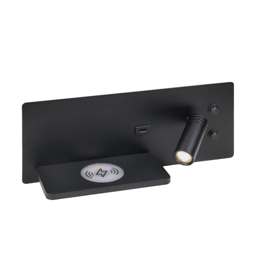 Aplique LED Fawo, con base de carga inalámbrica