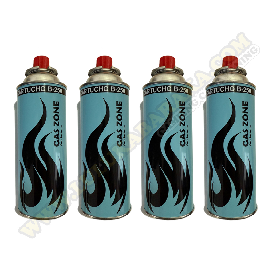 Pack 4 cartuchos de gas B250 GAS ZONE