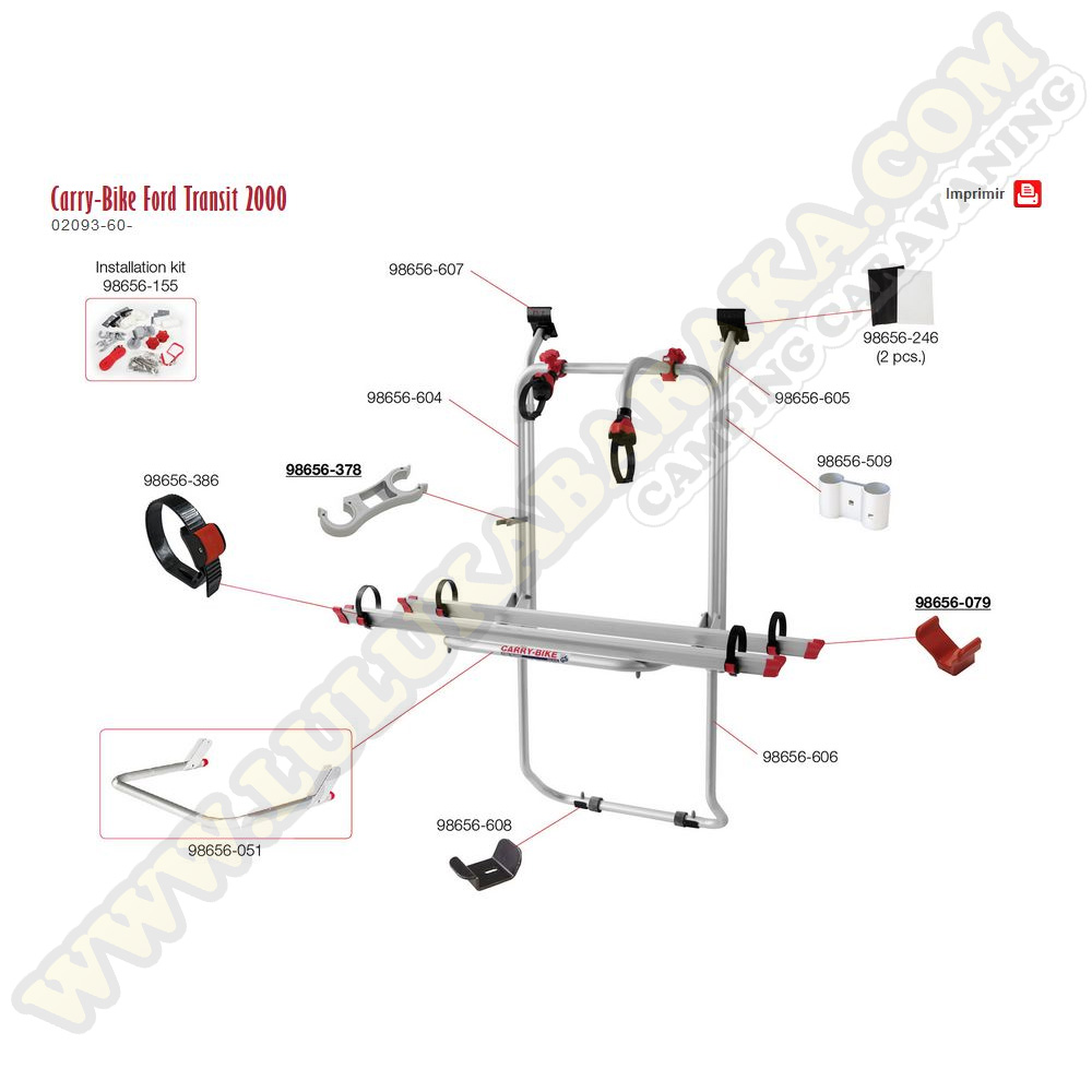 Despiece Carry-Bike Ford Transit 2000