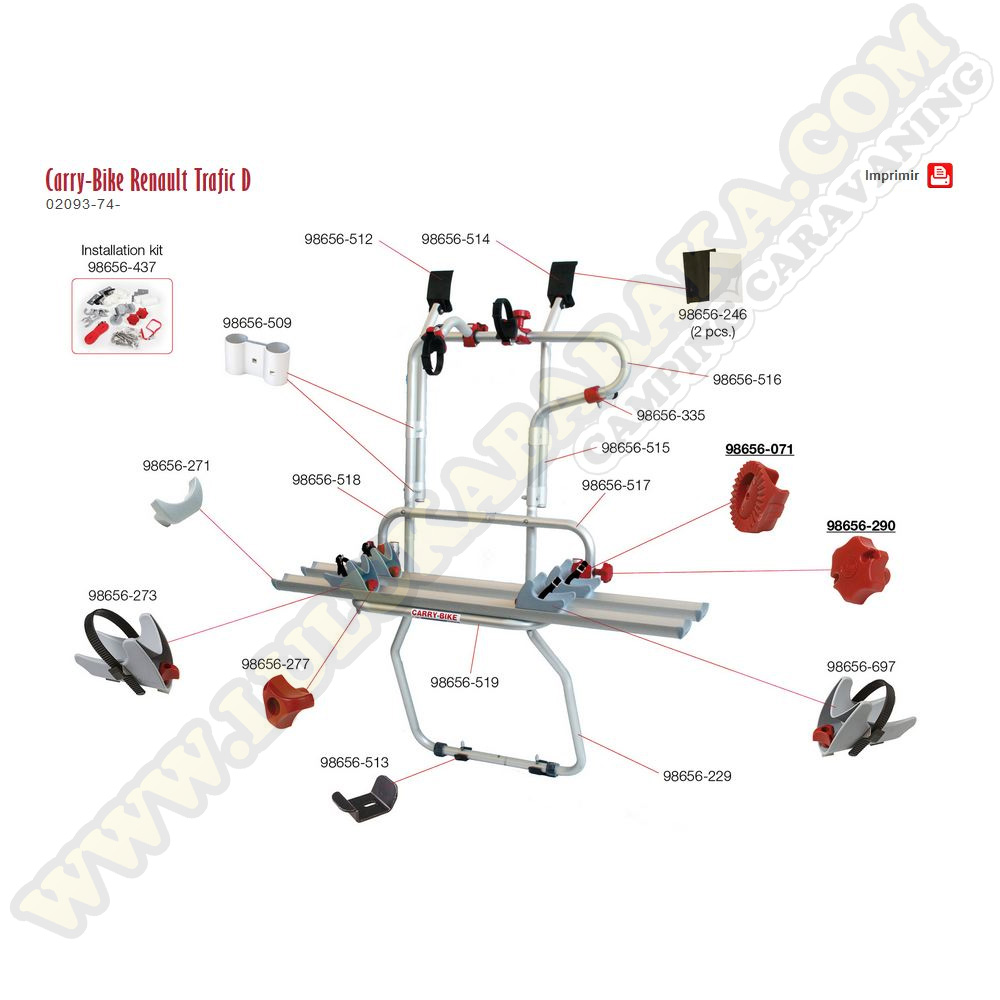 Despiece Carry-Bike Trafic 2 puertas