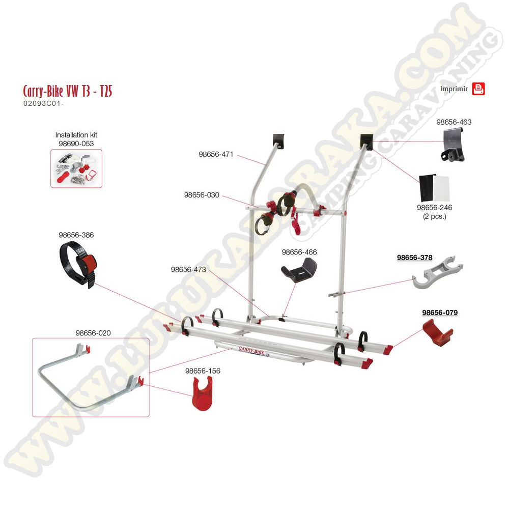 Despiece Carry-Bike VW T3