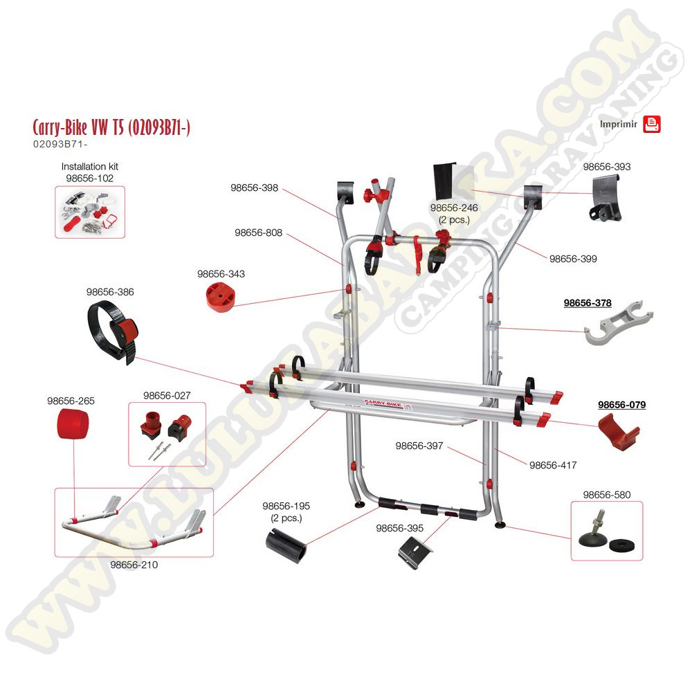 Despiece Carry-Bike VW T5