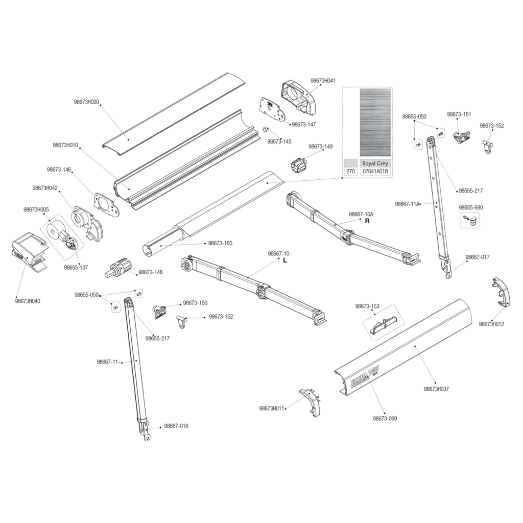 Despiece Toldo F40 Van