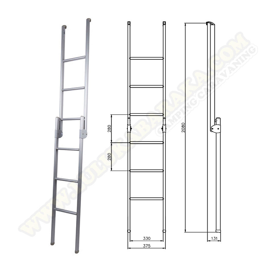 Escalera de aluminio plegable