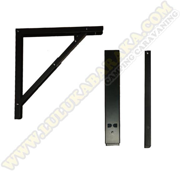 Escuadra plegable 230 mm negra