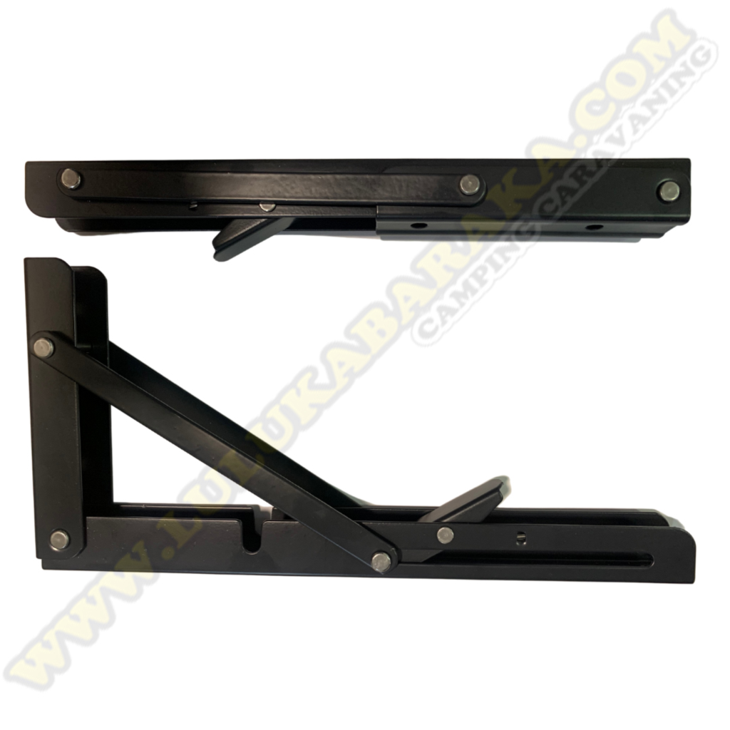 Escuadra plegable 250 mm negra (pareja)