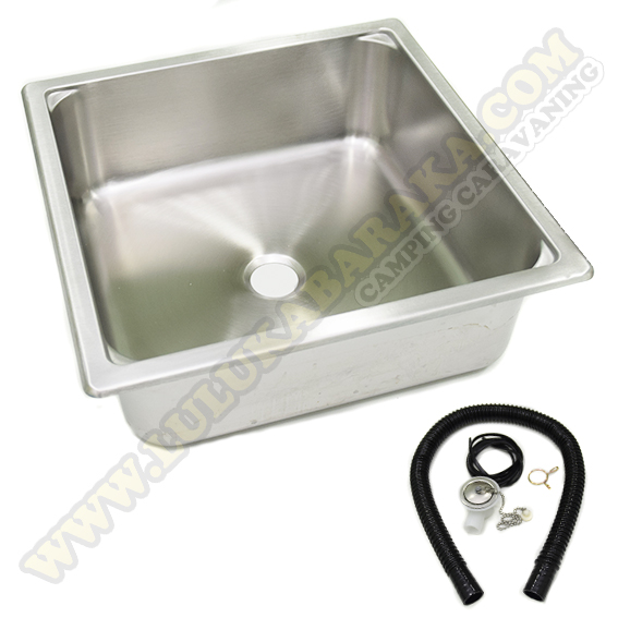 Fregadero cuadrado inox. 350x350