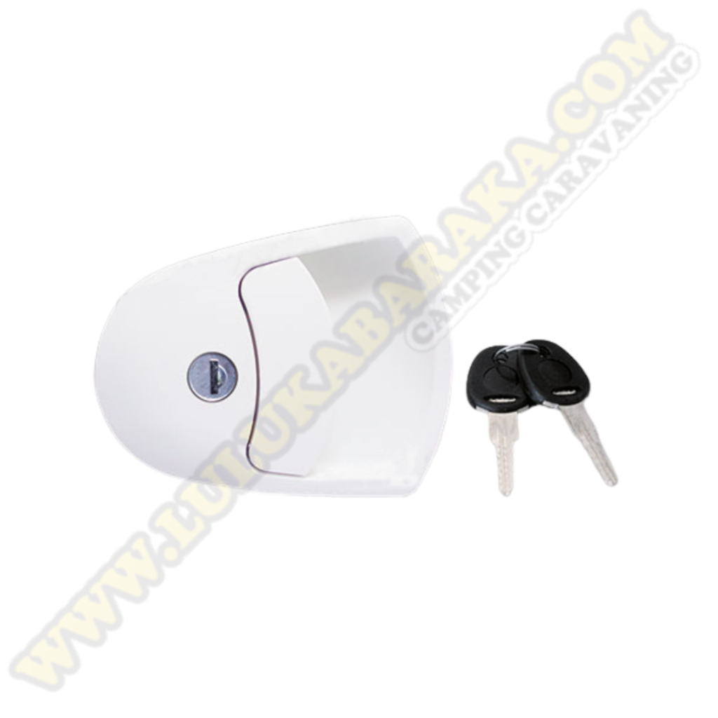 Maneta exterior con cerradura FAP blanca