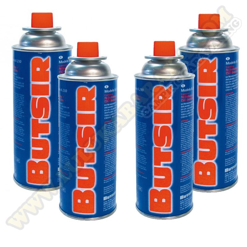 Pack 4 cartuchos de gas B250 BUTSIR