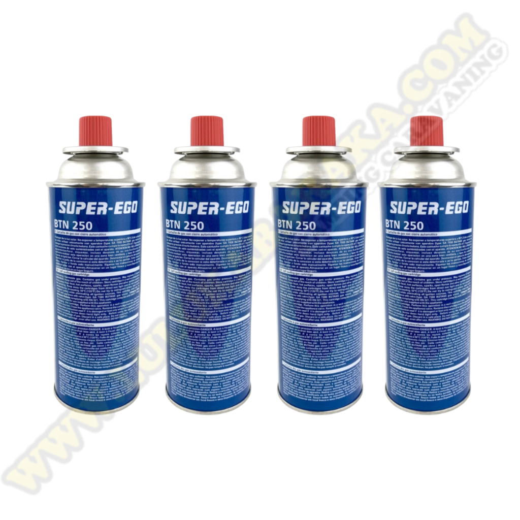 Pack 4 cartuchos de gas B250 SUPER EGO