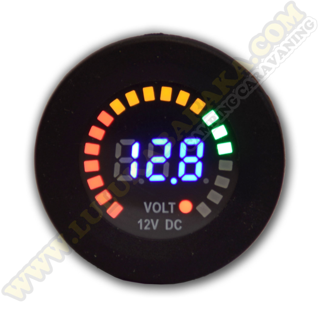 Voltímetro 12V redondo dual