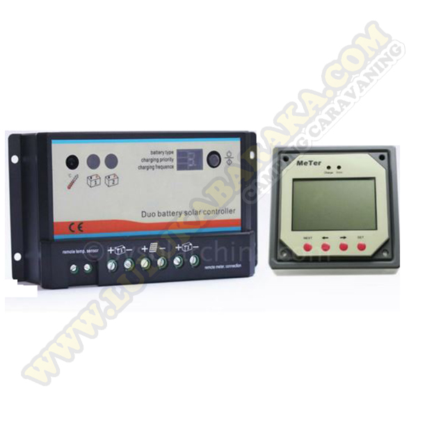 Regulador 20A LCD 2 baterías