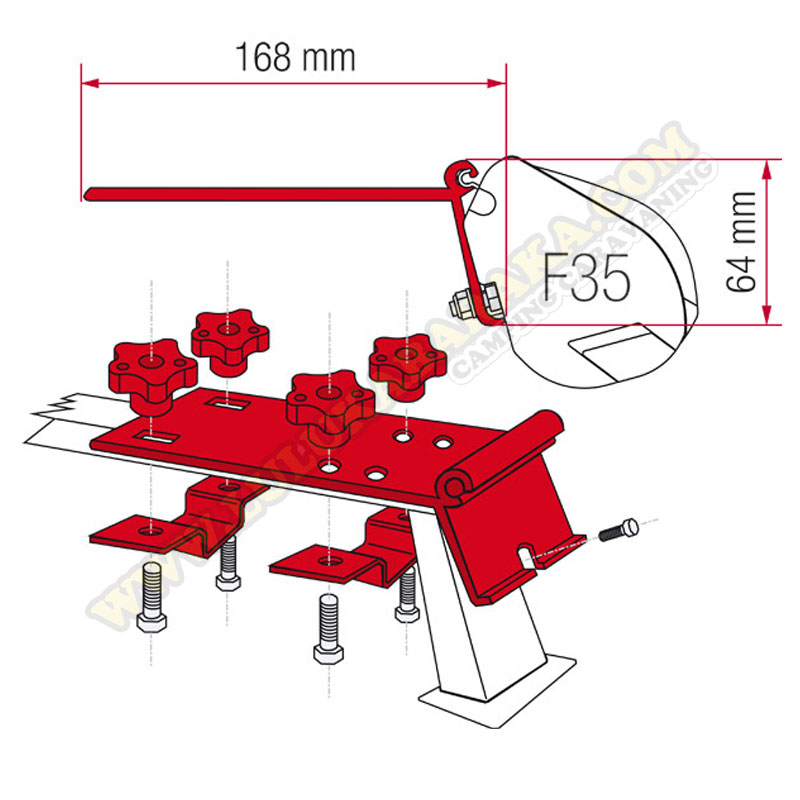 Soporte F35 Standard barras techo