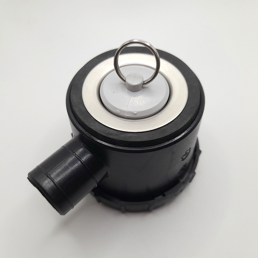 Sifón con tapón negro 33mm