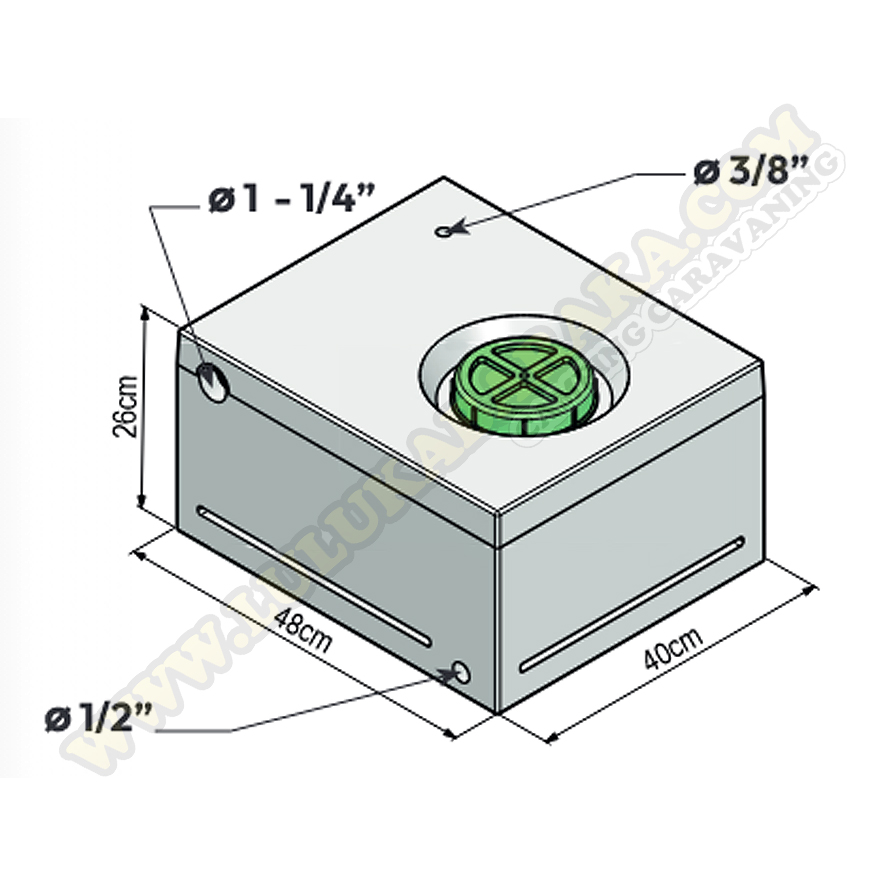 Depósito 48 LT 48x40x27 cm con insertos Fix System Vecamplast (RASTRO)