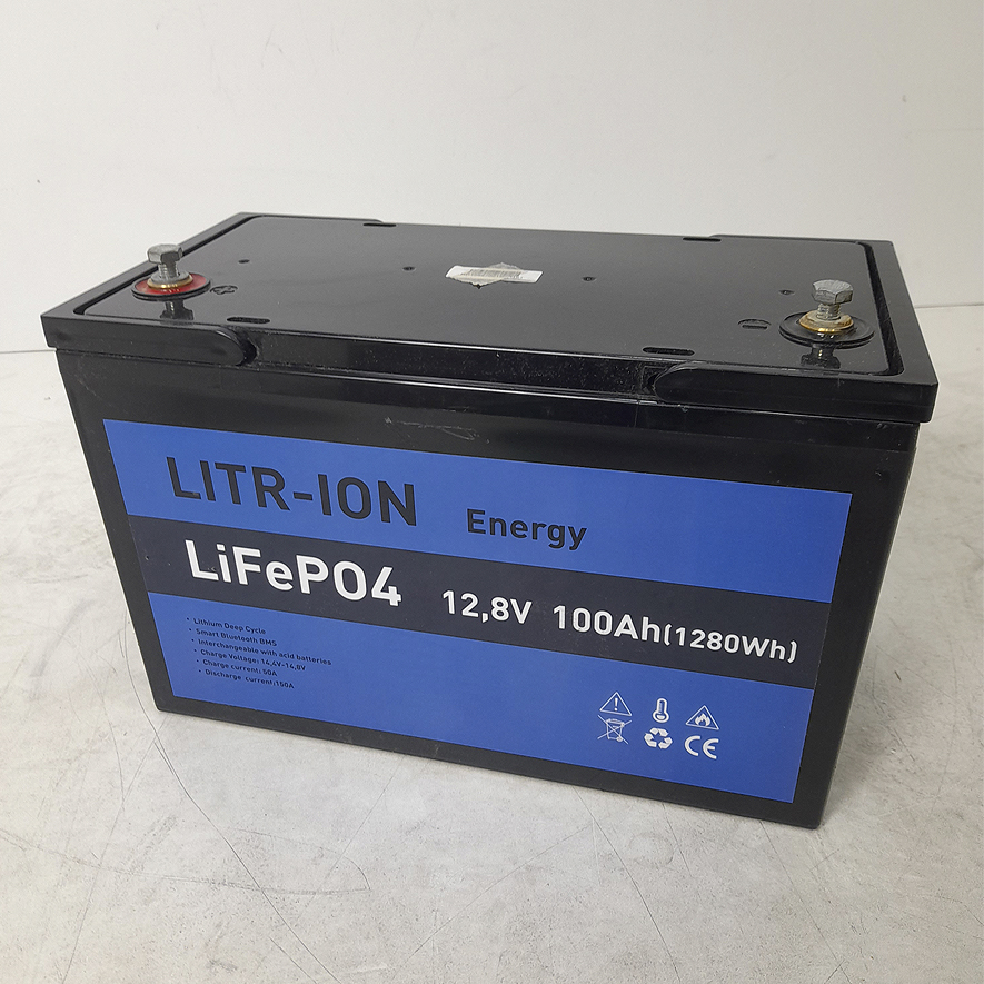 Bateria Litio 100amp Litr-Ion Energy + Amperímetro (RASTRO)