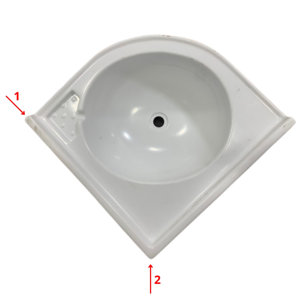 Lavabo rinconera 42 x 42 cm (RASTRO)