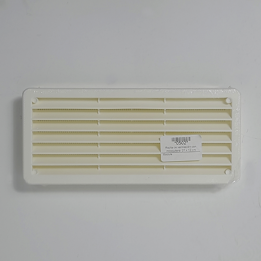 Rejilla de ventilación con mosquitera  27 x 12 cm. (RASTRO)
