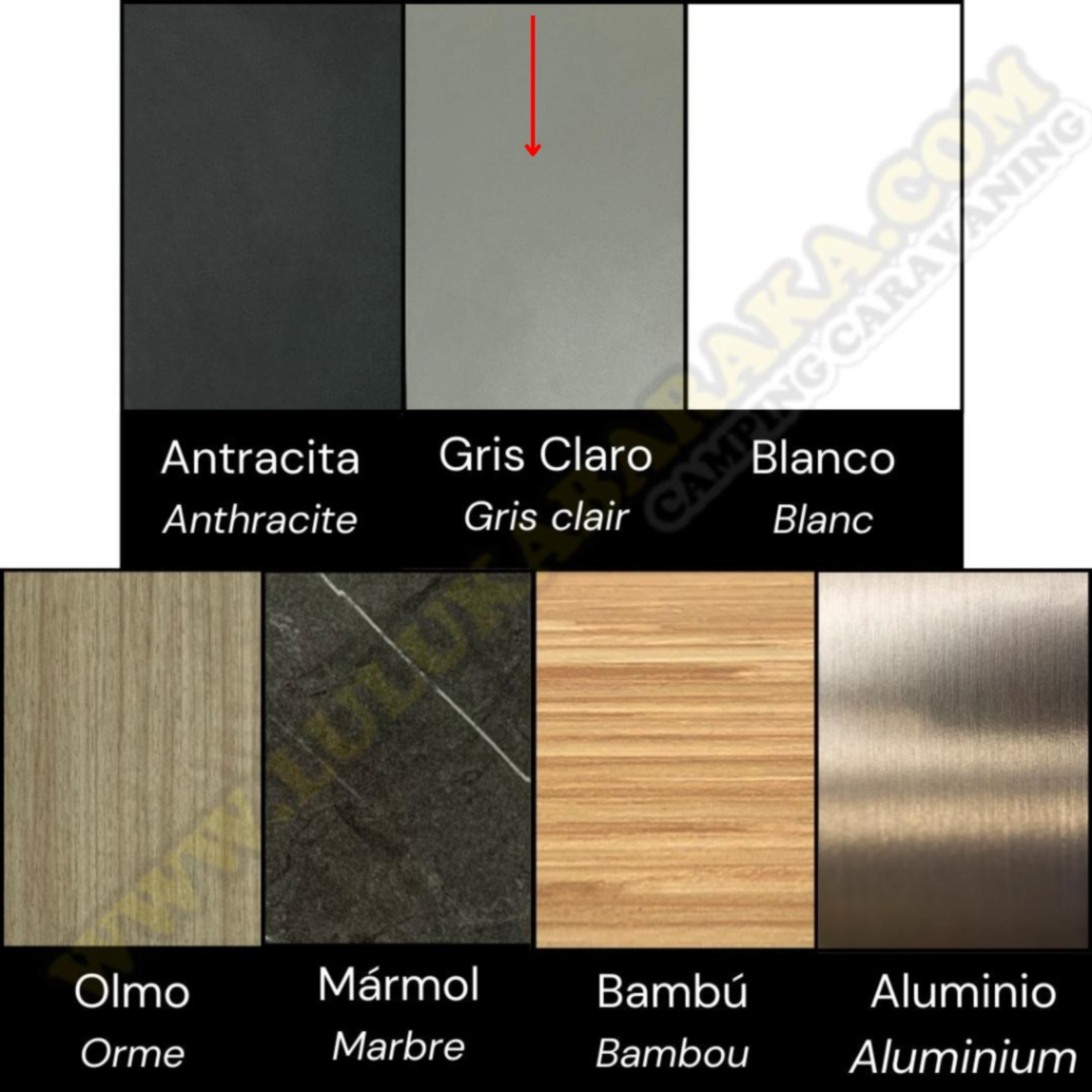 Tablero chopo HPL 16 mm Gris claro a escoger (RASTRO)